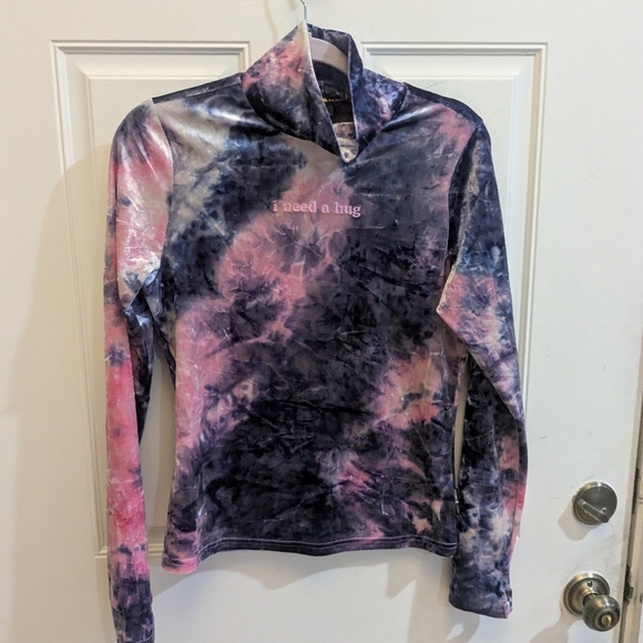 Teddy Fresh ''I Need a Hug' Velour Long Sleeve Turtleneck - Picture 2 of 7